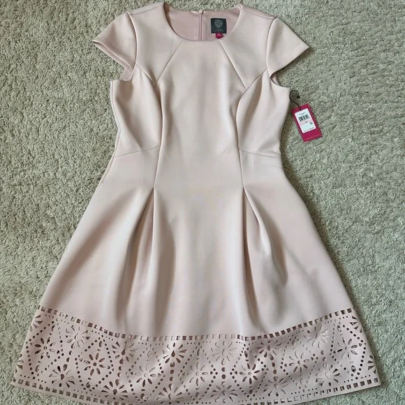 Vince Camuto | Dresses | Vince Camuto Light Pink Cutout Design Dress With  Pockets Size | Poshmark